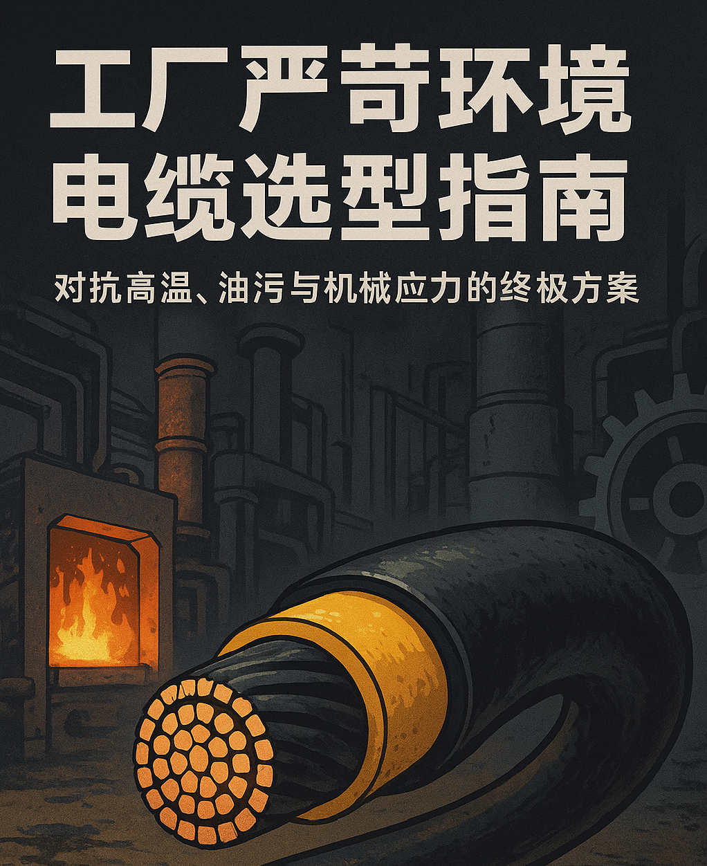?工厂严苛情形电缆选型指南：反抗高温、油污与机械应力的最终方案