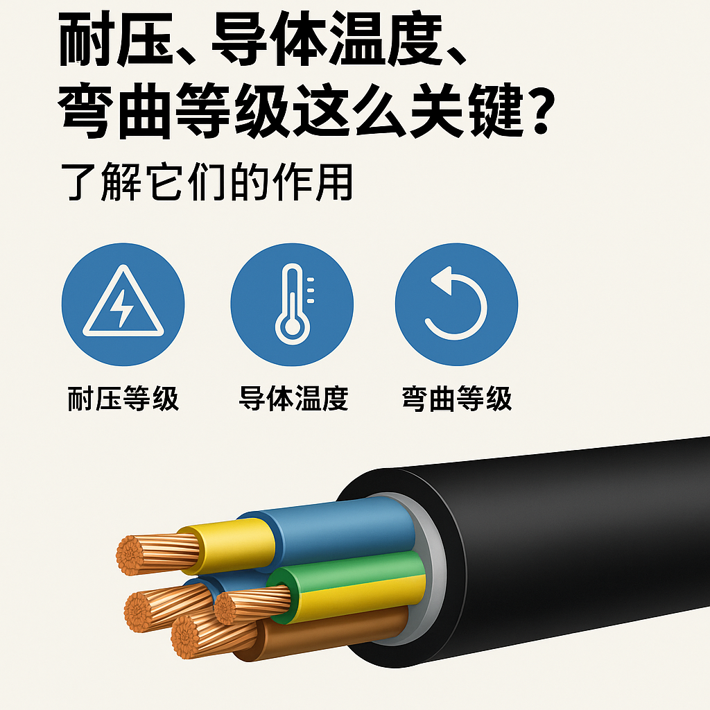 为什么充电电缆的耐压、导体温度、弯曲品级这么要害？？？？相识它们的作用