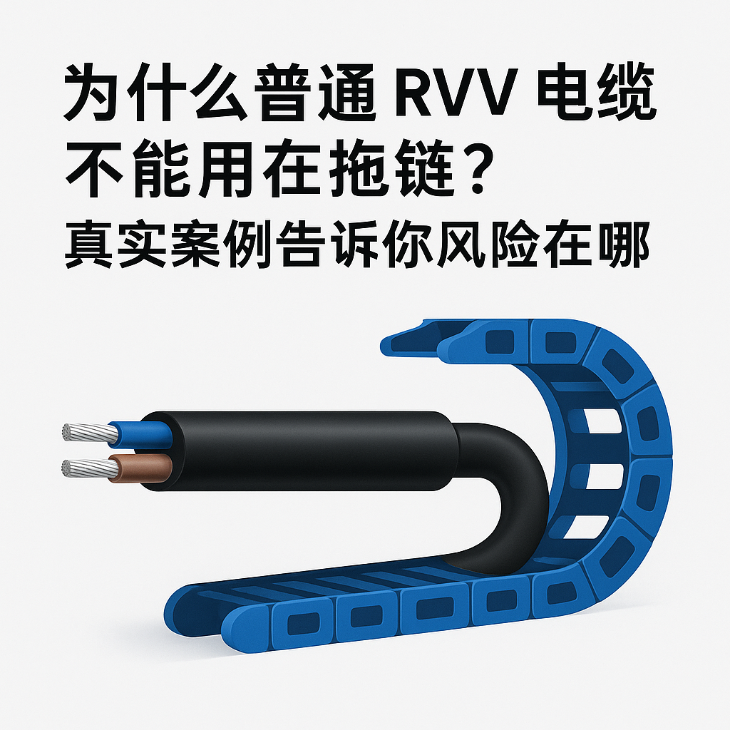 为什么通俗 RVV 电缆不可用在拖链？？？？真实案例告诉你风险在哪